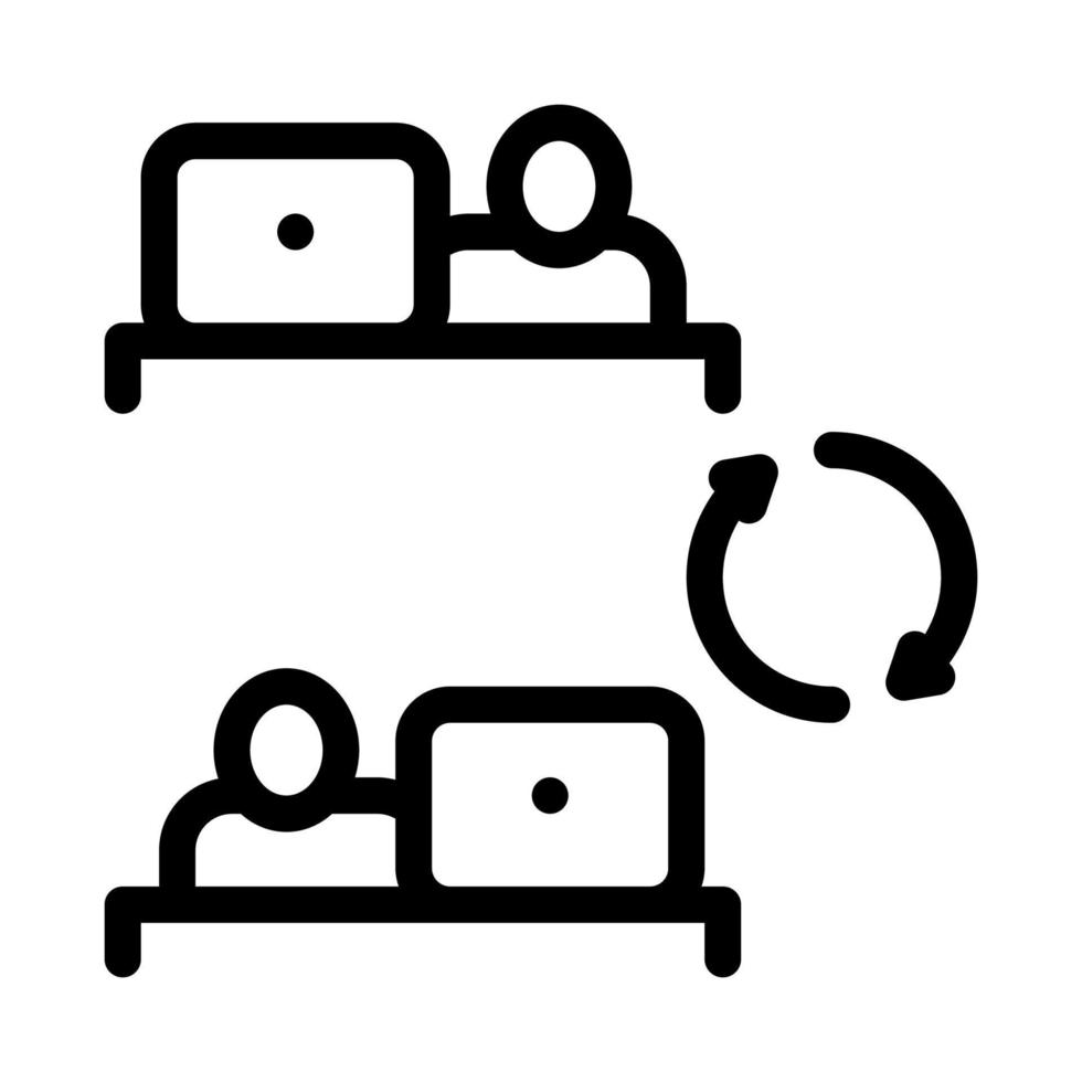 illustration vectorielle de l'icône de l'employé de la connexion internet vecteur