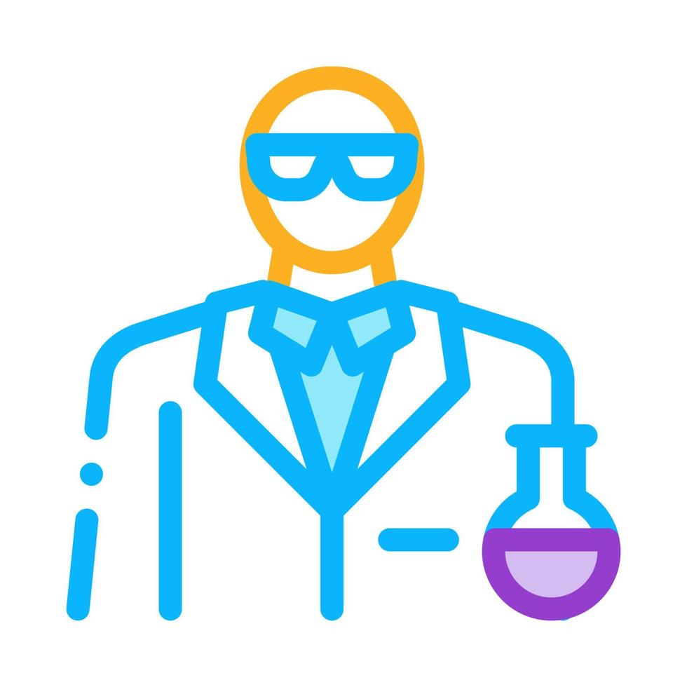 illustration vectorielle de l'icône de la profession de chimiste vecteur