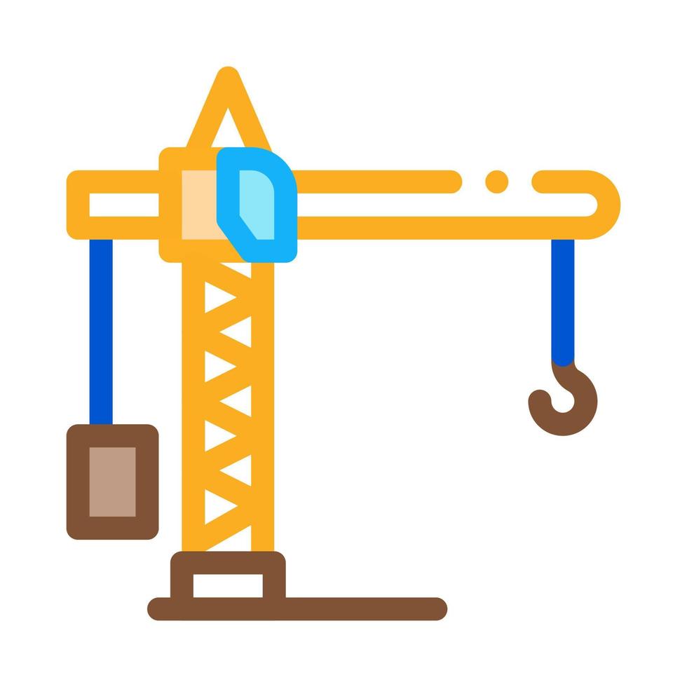 illustration de contour vectoriel icône de construction de grue