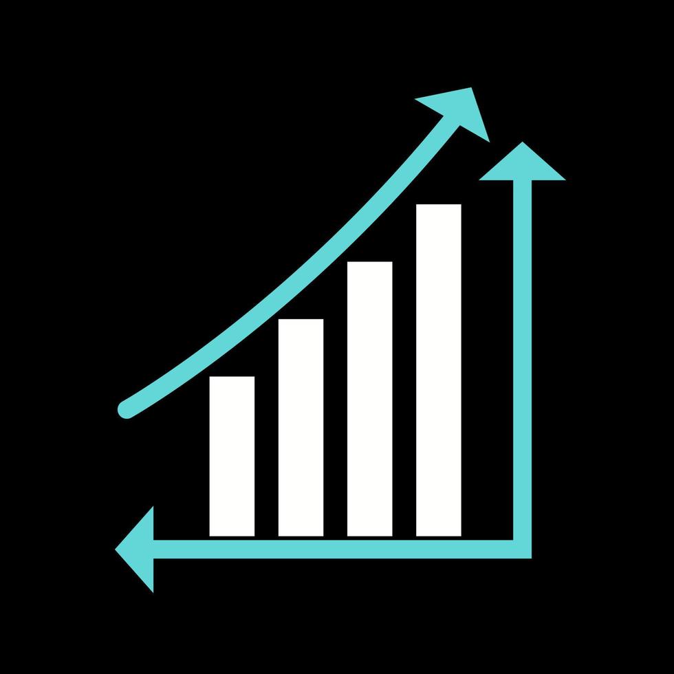 icône de vecteur de barre ascendante