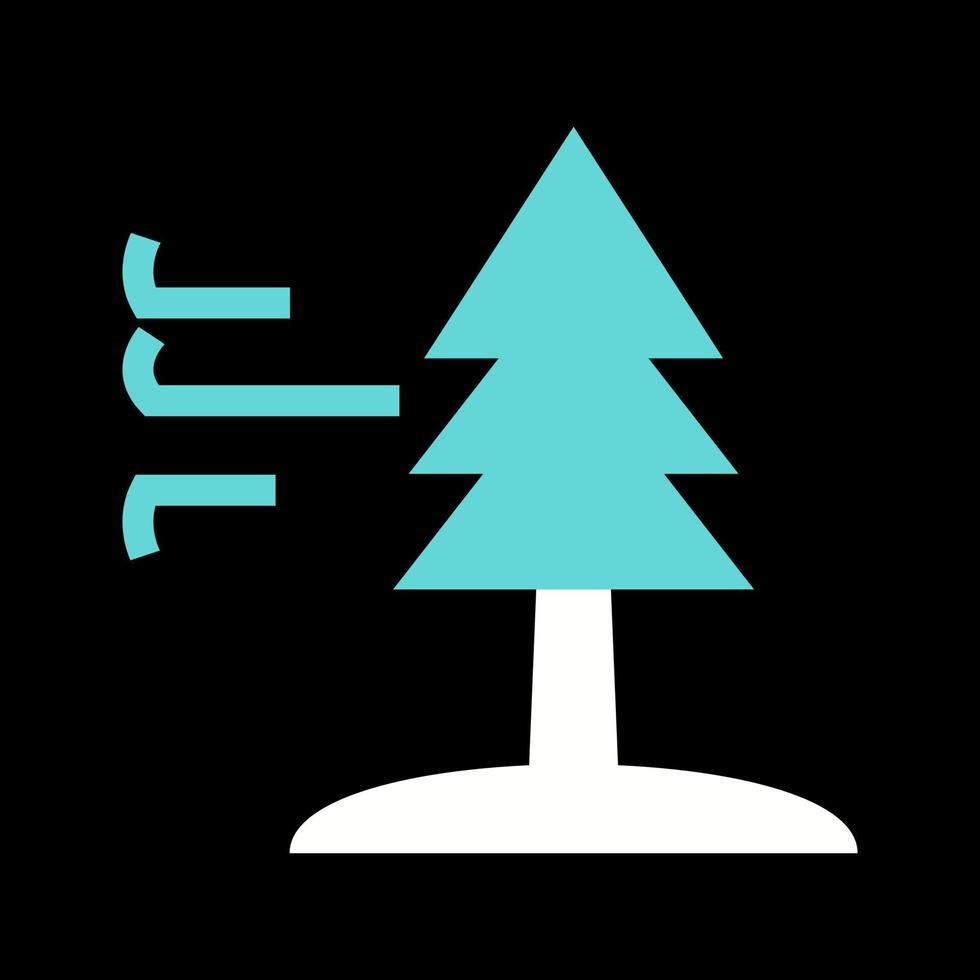 arbre avec icône de vecteur de vent