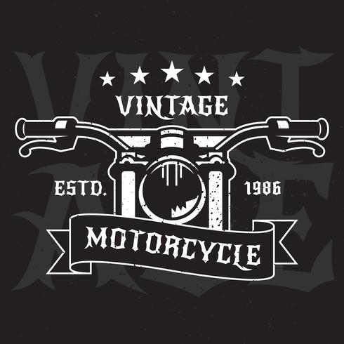 Étiquettes d'emblèmes de moto Vintage vecteur