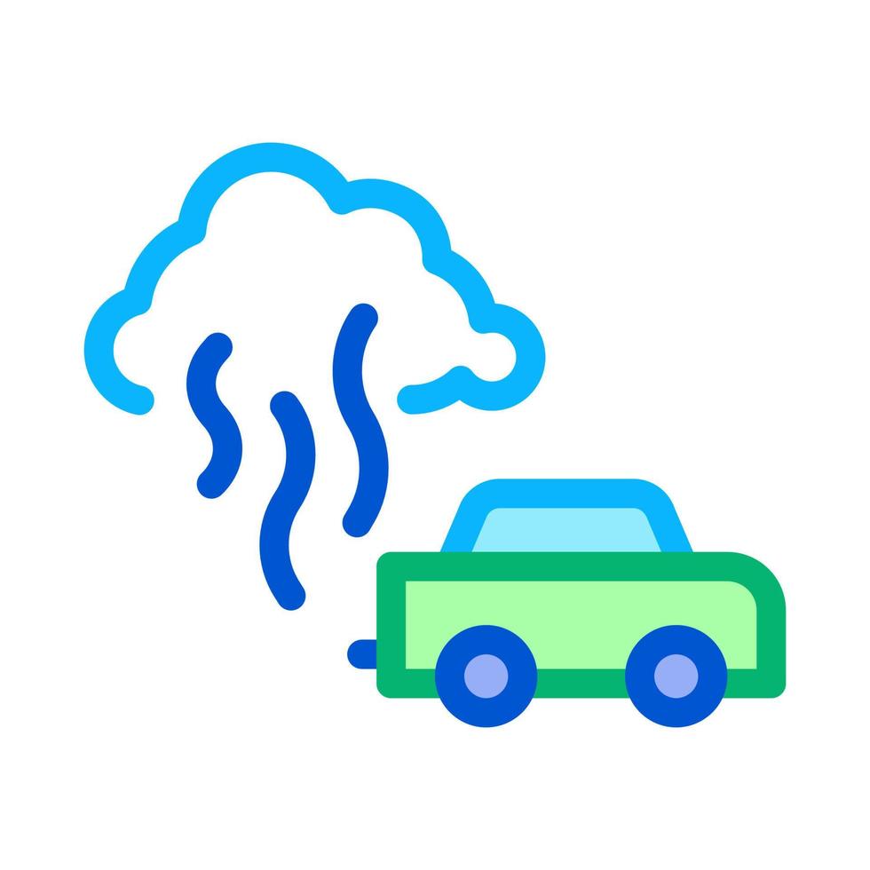 voiture smog fumée icône vecteur contour illustration