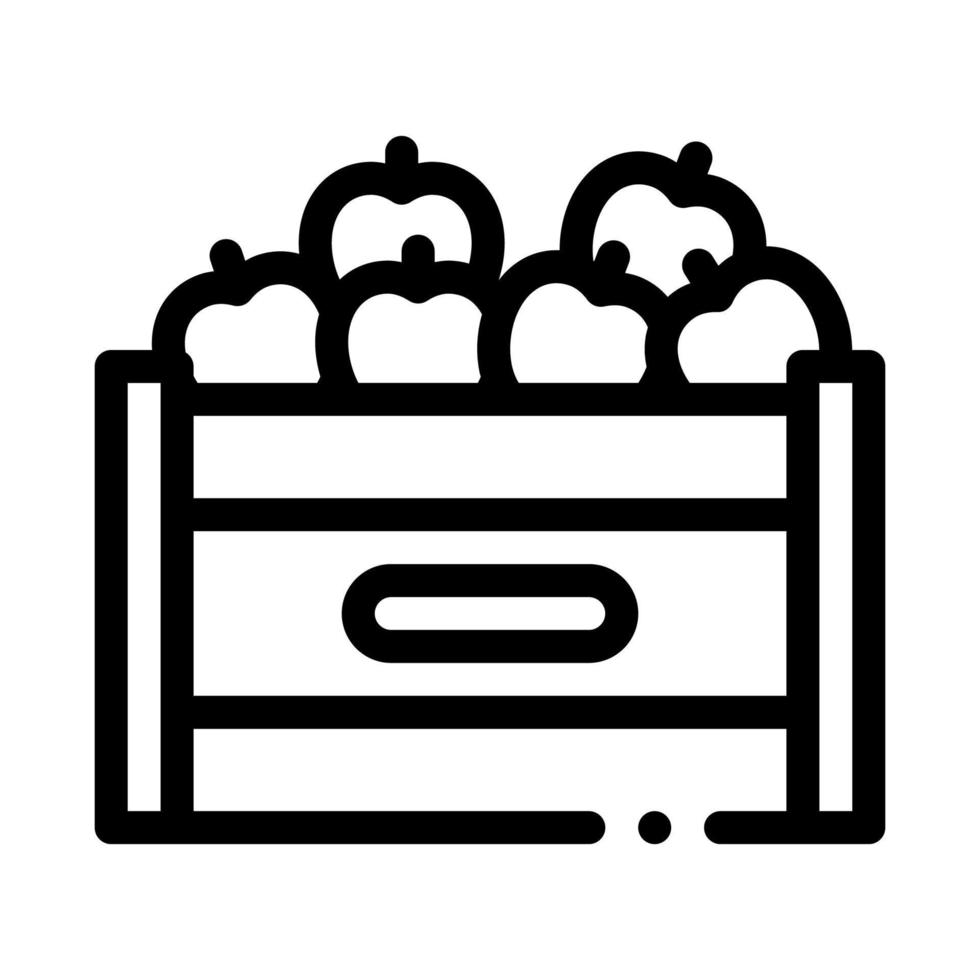 illustration vectorielle de l'icône du contenant de la boîte de fruits vecteur