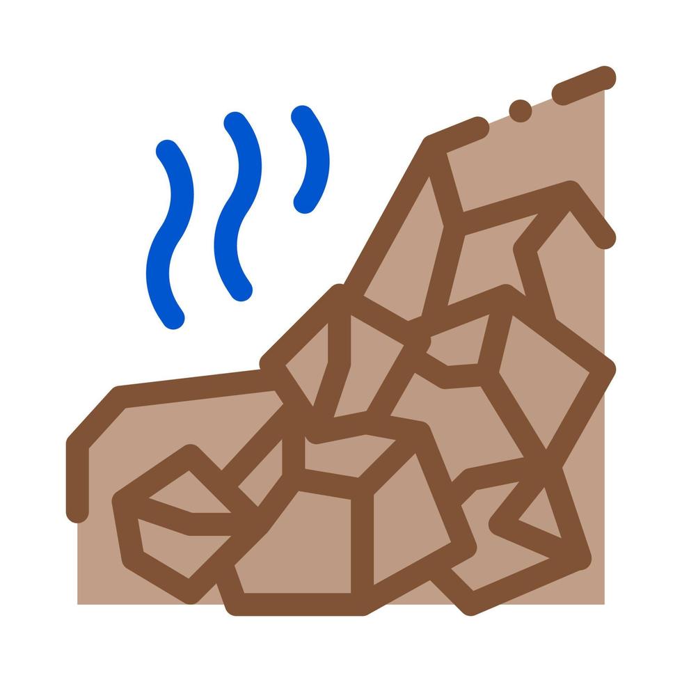 illustration vectorielle de l'icône de l'effondrement de la montagne vecteur