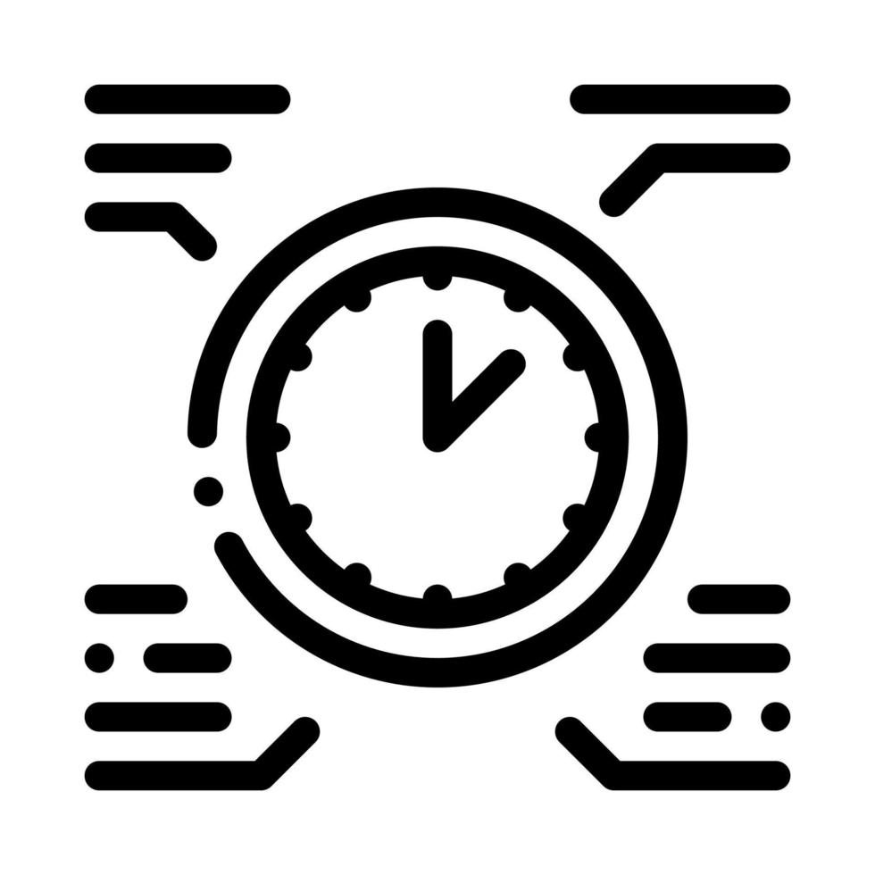 horloge temps vie saine icône vecteur contour illustration