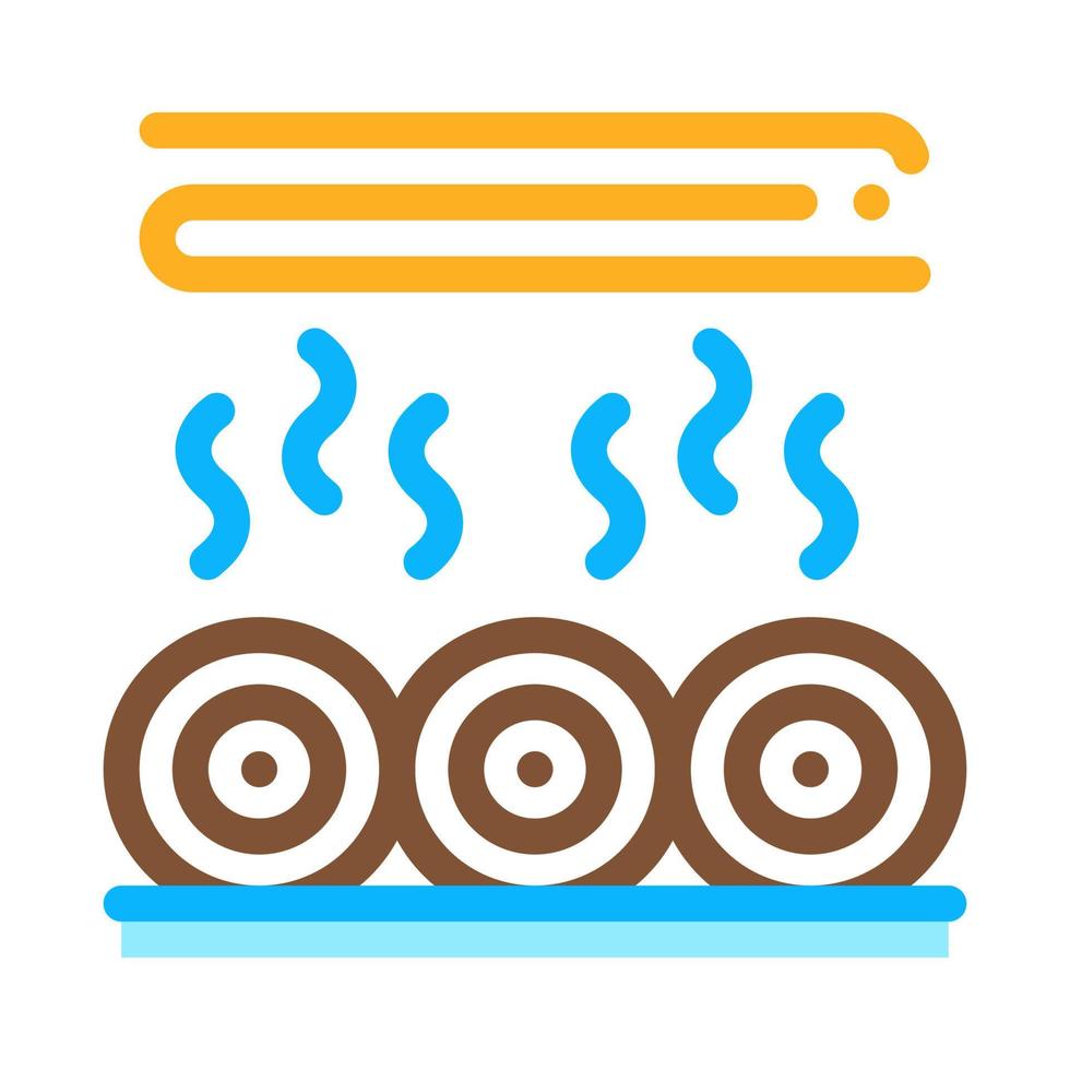 illustration vectorielle de l'icône de séchage du tronc de bois vecteur