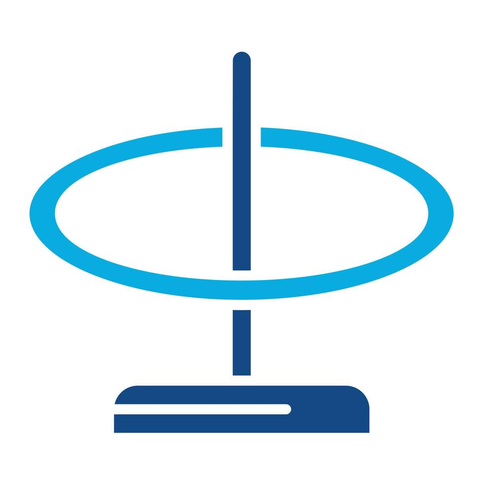 icône de deux couleurs de glyphe de lancer d'anneau vecteur