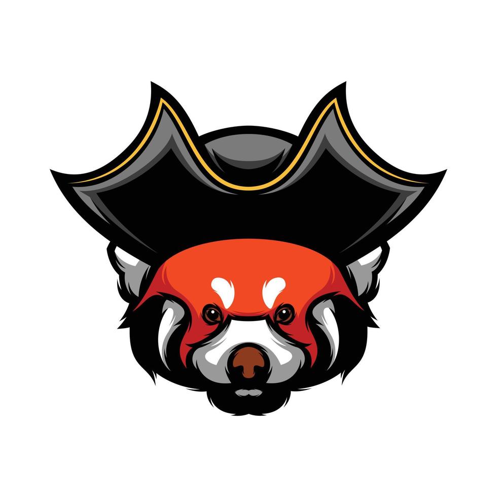 nouveau vecteur de conception de pirates panda rouge