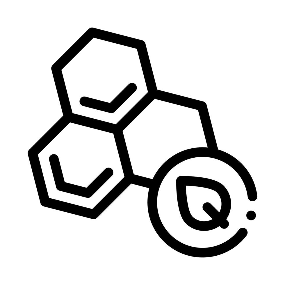 illustration de contour vectoriel icône miel à base de plantes