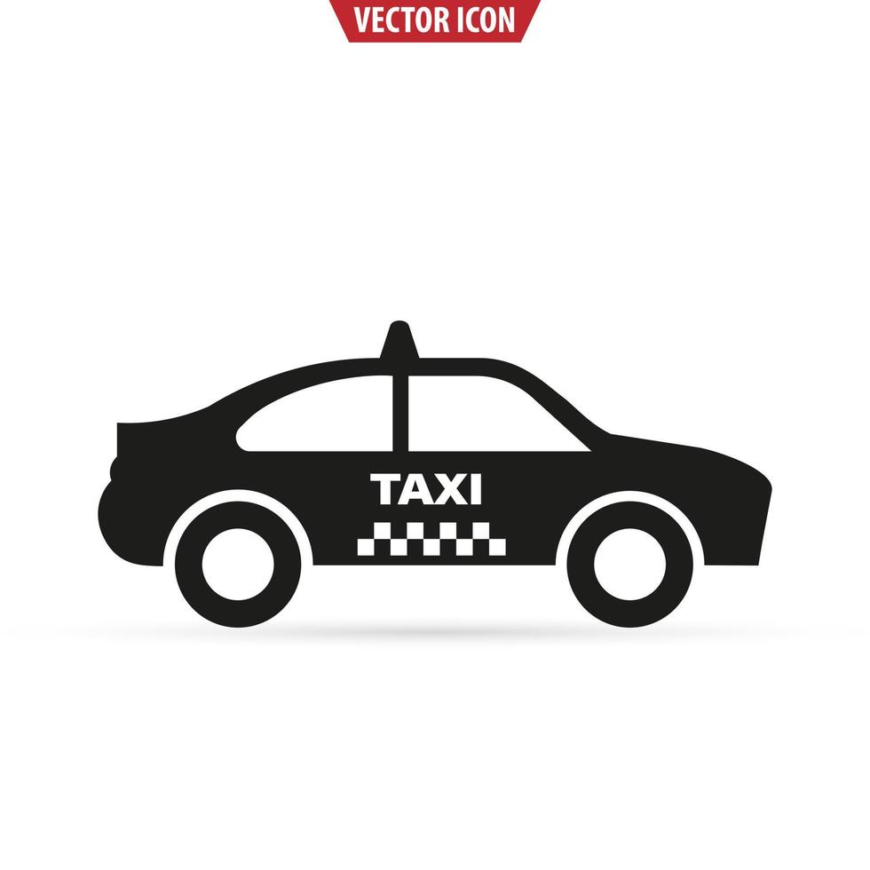icône de taxi dans un design plat branché. icône de la voiture. illustration vectorielle isolée vecteur
