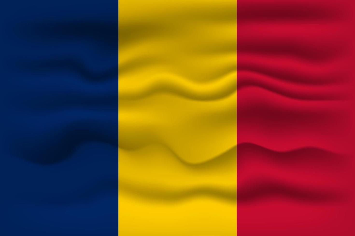 agitant le drapeau du pays tchad. illustration vectorielle. vecteur