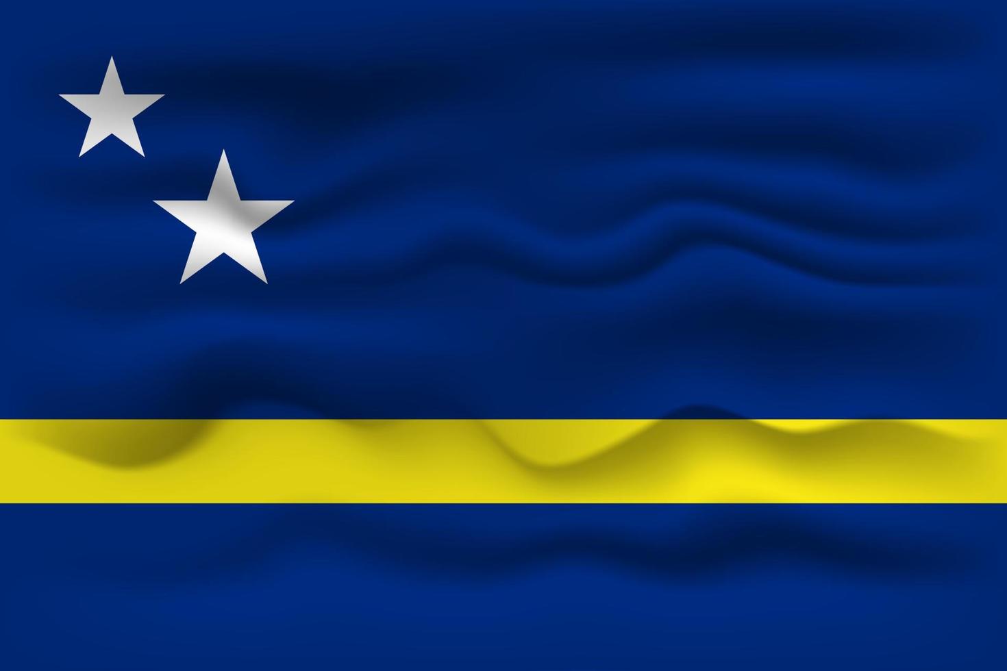 agitant le drapeau du pays curaçao. illustration vectorielle. vecteur