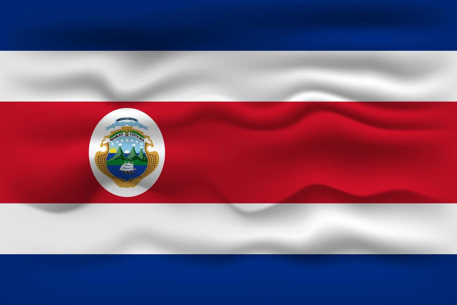 agitant le drapeau du pays costa rica. illustration vectorielle. vecteur