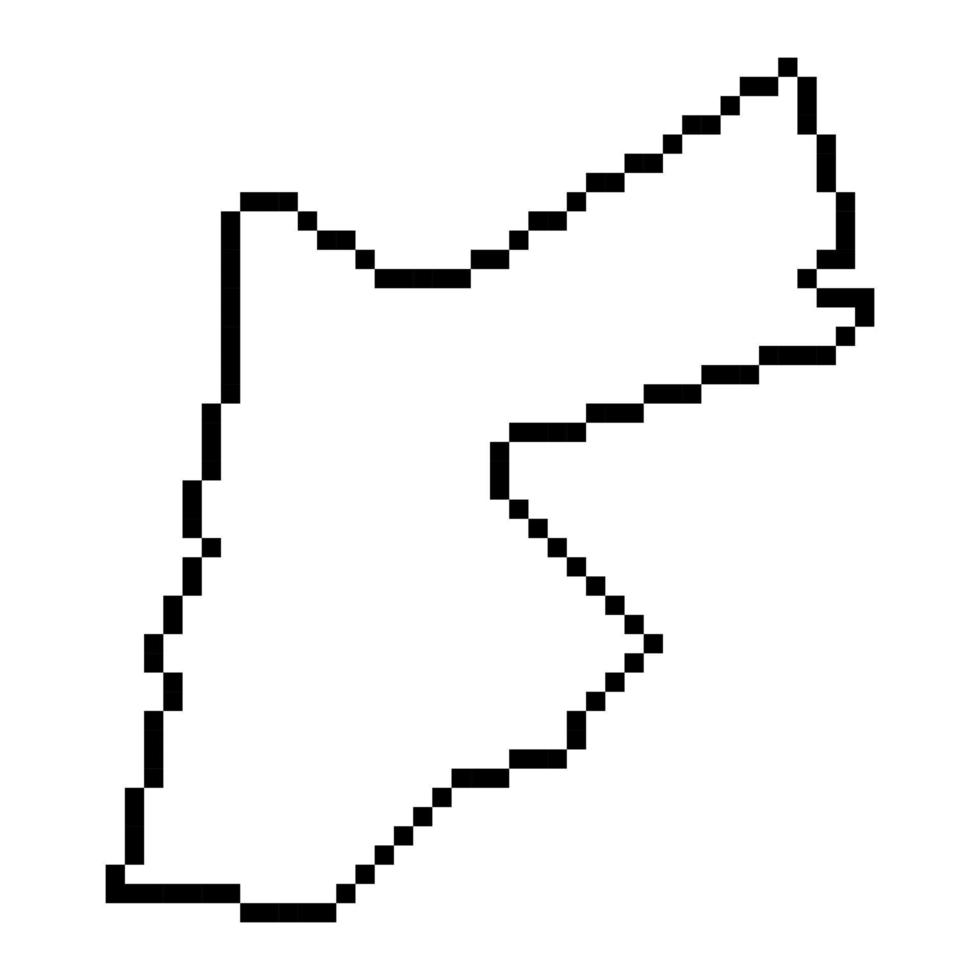 carte en pixels de la jordanie. illustration vectorielle. vecteur