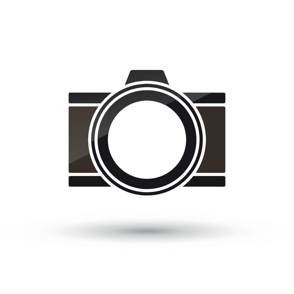 bouton d'icône de caméra, élément de conception vecteur