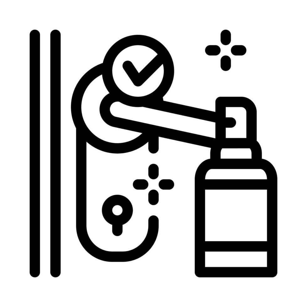 icône de désinfection de trou de serrure illustration de contour vectoriel