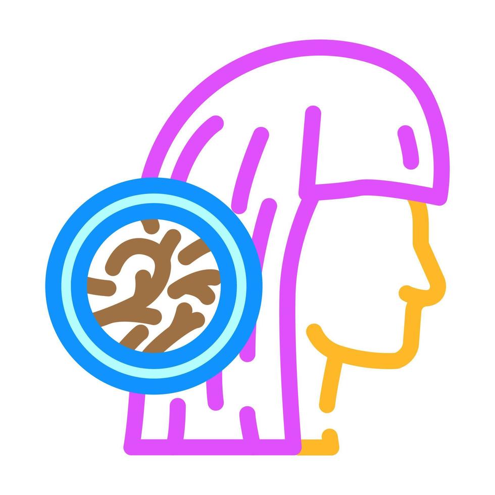 Illustration vectorielle de l'icône de couleur des pointes fourchues vecteur