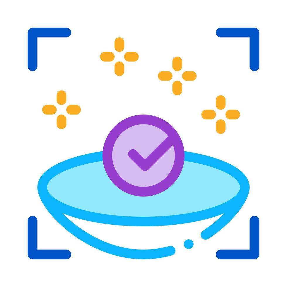 illustration vectorielle d'icône de lentille médicalement propre vecteur