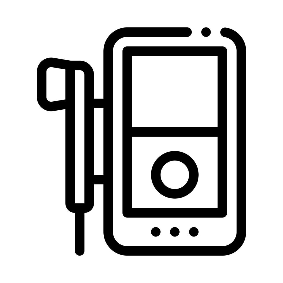 écouter de la musique via l'illustration vectorielle de l'icône du lecteur vecteur