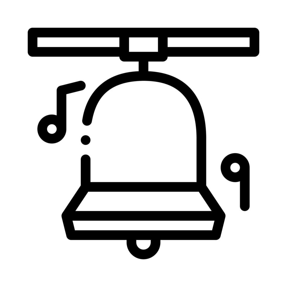 illustration vectorielle de l'icône des cloches de l'église vecteur