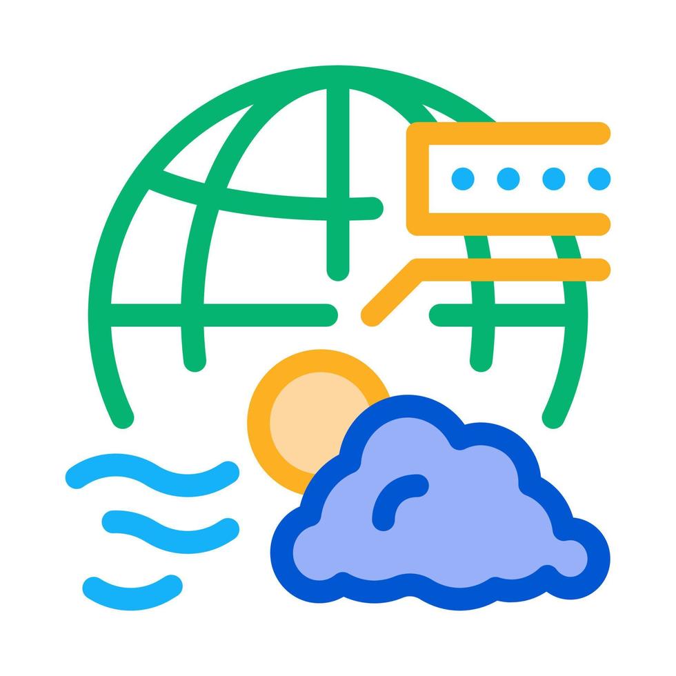 illustration vectorielle de l'icône de la science de la climatologie vecteur