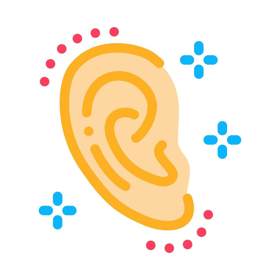 illustration vectorielle de l'icône de changement de forme d'oreille vecteur