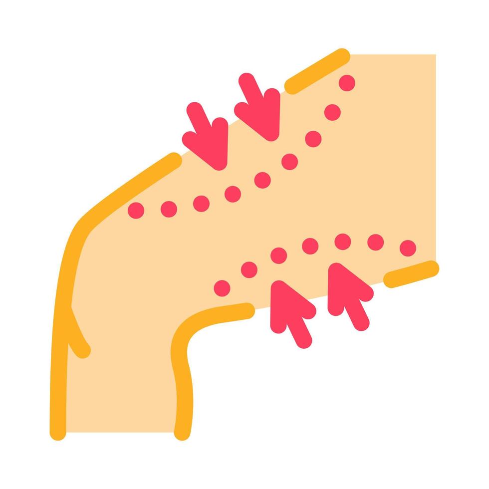 illustration vectorielle de l'icône de liposuccion de la cuisse vecteur