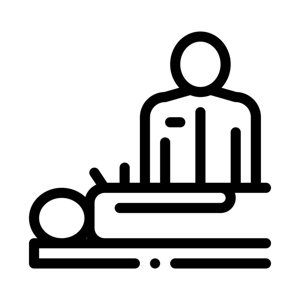 illustration vectorielle de l'acupuncture humaine et de l'icône du médecin vecteur