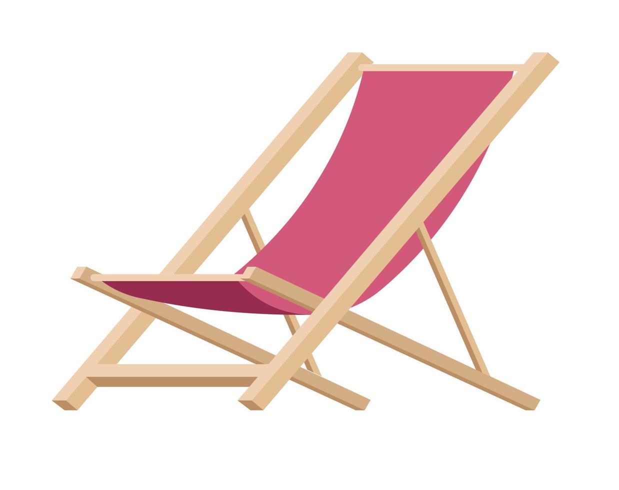 meubles pour l'extérieur, chaise en bois pour le repos vecteur