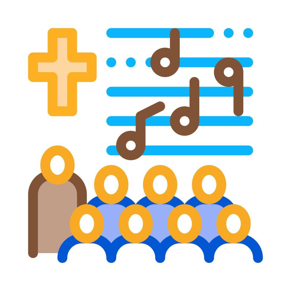 illustration vectorielle de l'icône du choeur de l'église vecteur