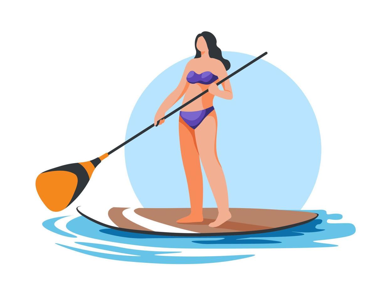 paddle board, vecteur d'activités estivales sportives sup