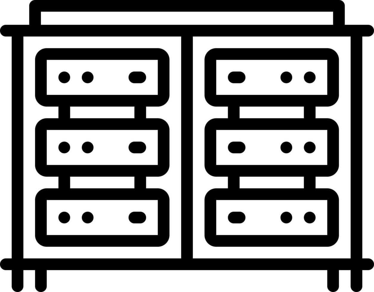 icône de ligne pour le serveur vecteur