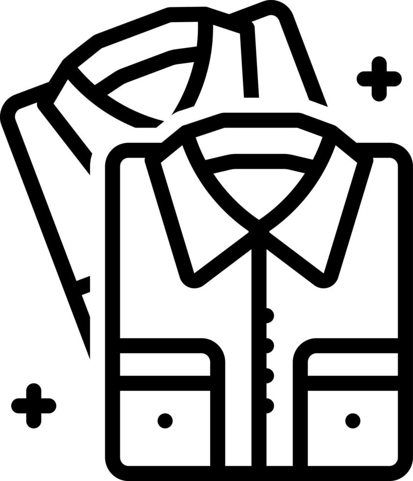 icône de ligne pour les chemises vecteur