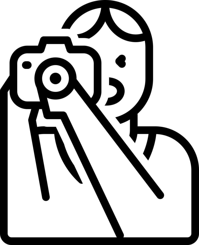 icône de ligne pour le photographe vecteur