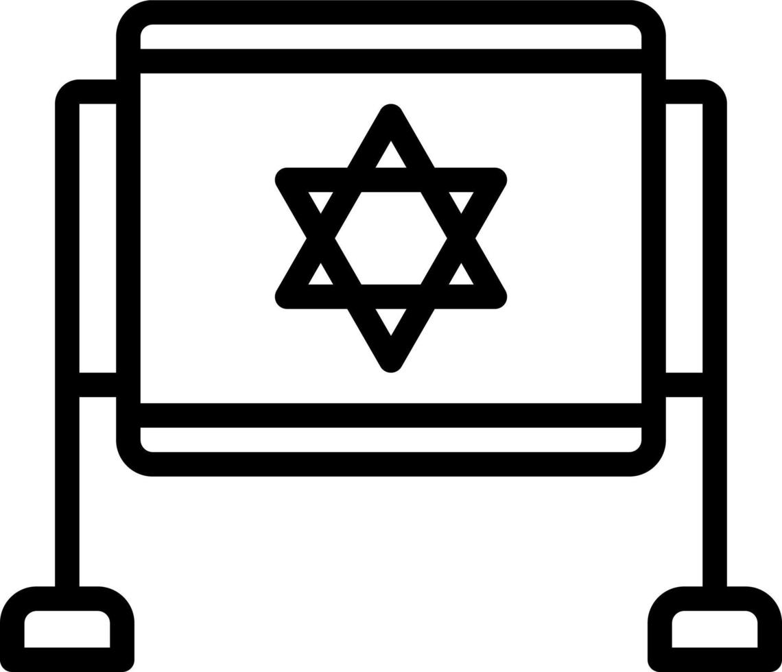icône de ligne pour les israéliens vecteur