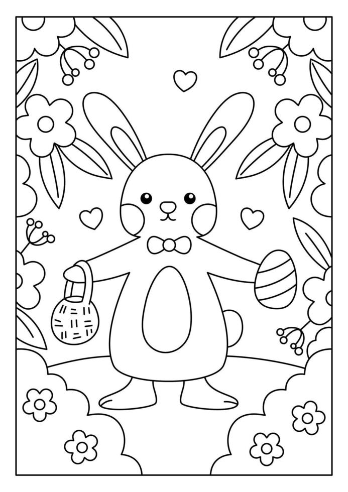 Coloriage de Pâques pour enfant à imprimer 17550904 Art vectoriel