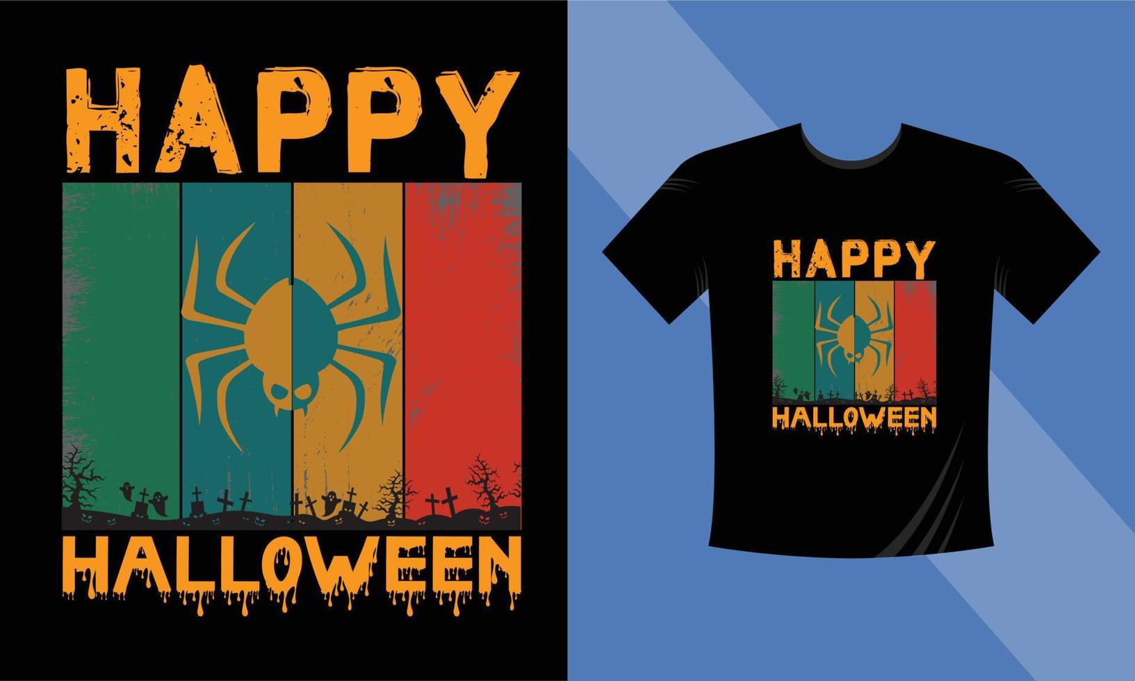 joyeux halloween t-shirt 2023 vecteur