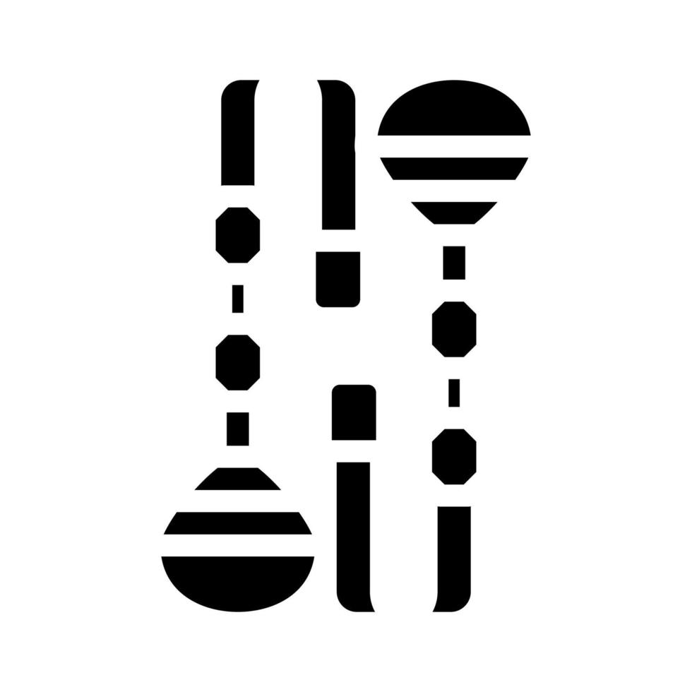 trx charnières équipement de gym glyphe icône illustration vectorielle vecteur