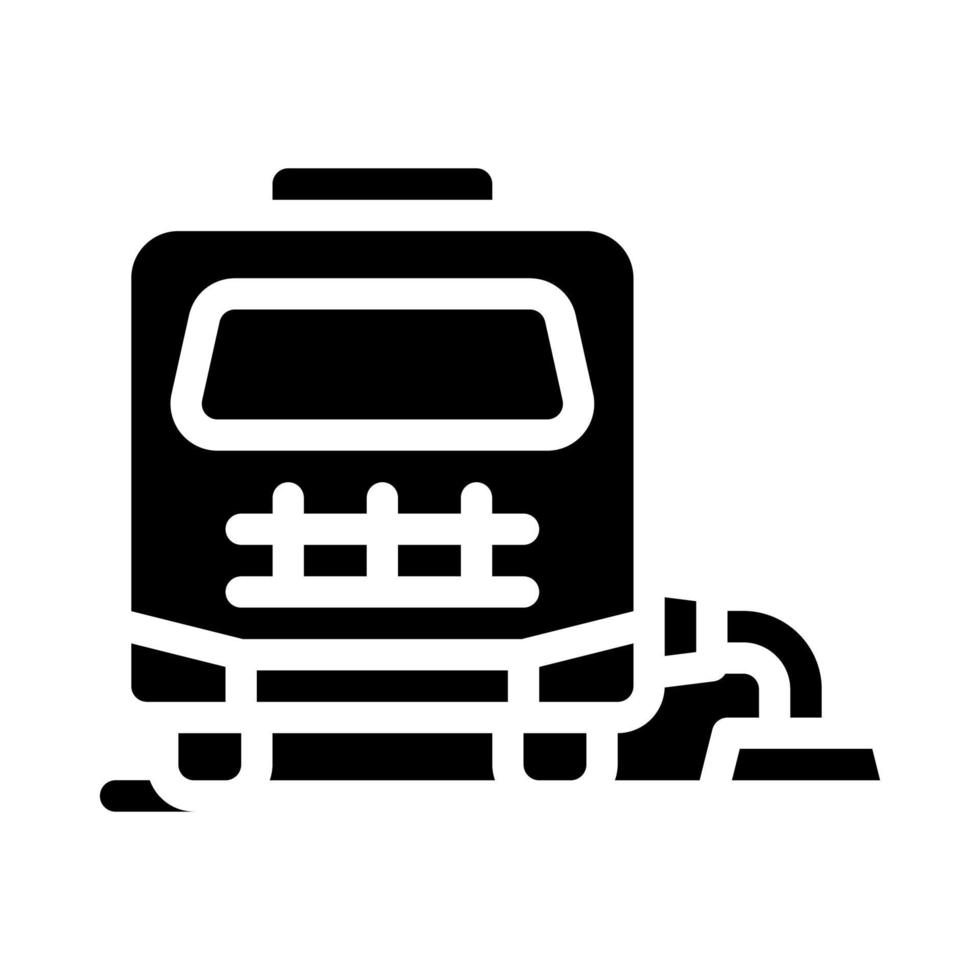 connexion de maison mobile à l'illustration vectorielle d'icône de glyphe de puisard vecteur