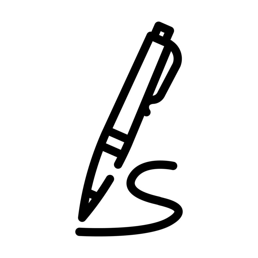 stylo papeterie ligne icône illustration vectorielle vecteur
