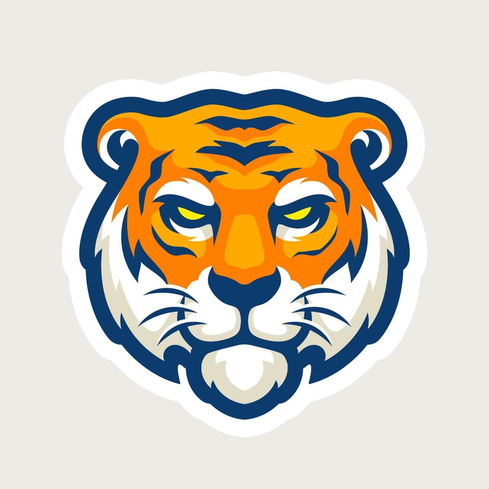 conception d'illustration vectorielle tête de tigre vecteur