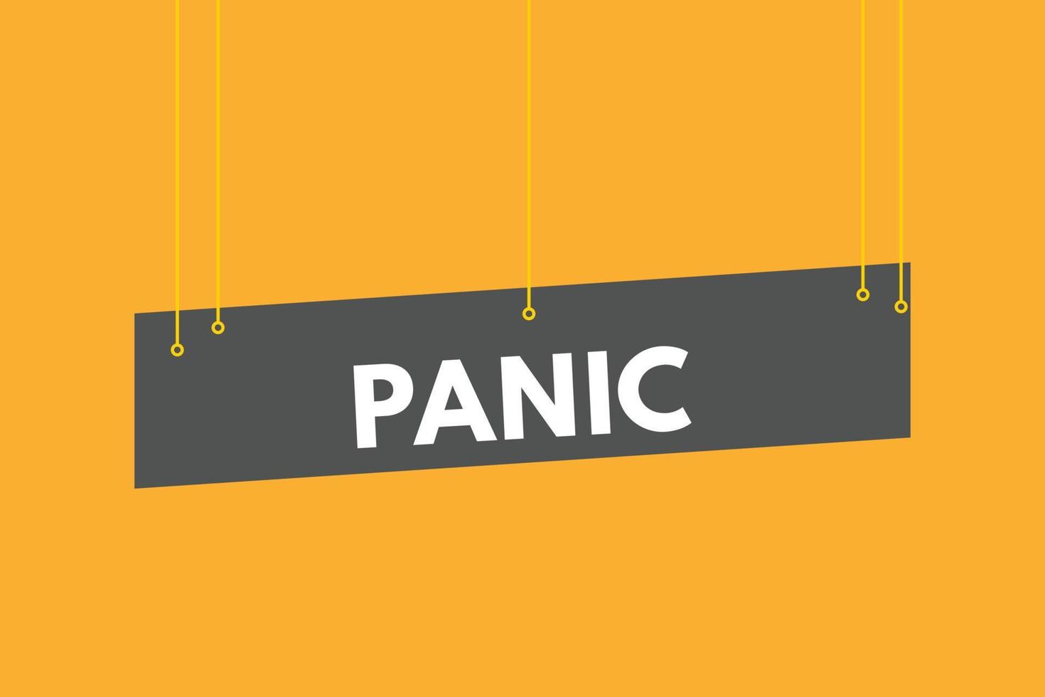 bouton de texte de panique. panique signe icône étiquette autocollant web boutons vecteur