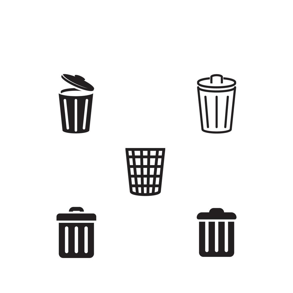 poubelle icônes illustration vectorielle vecteur