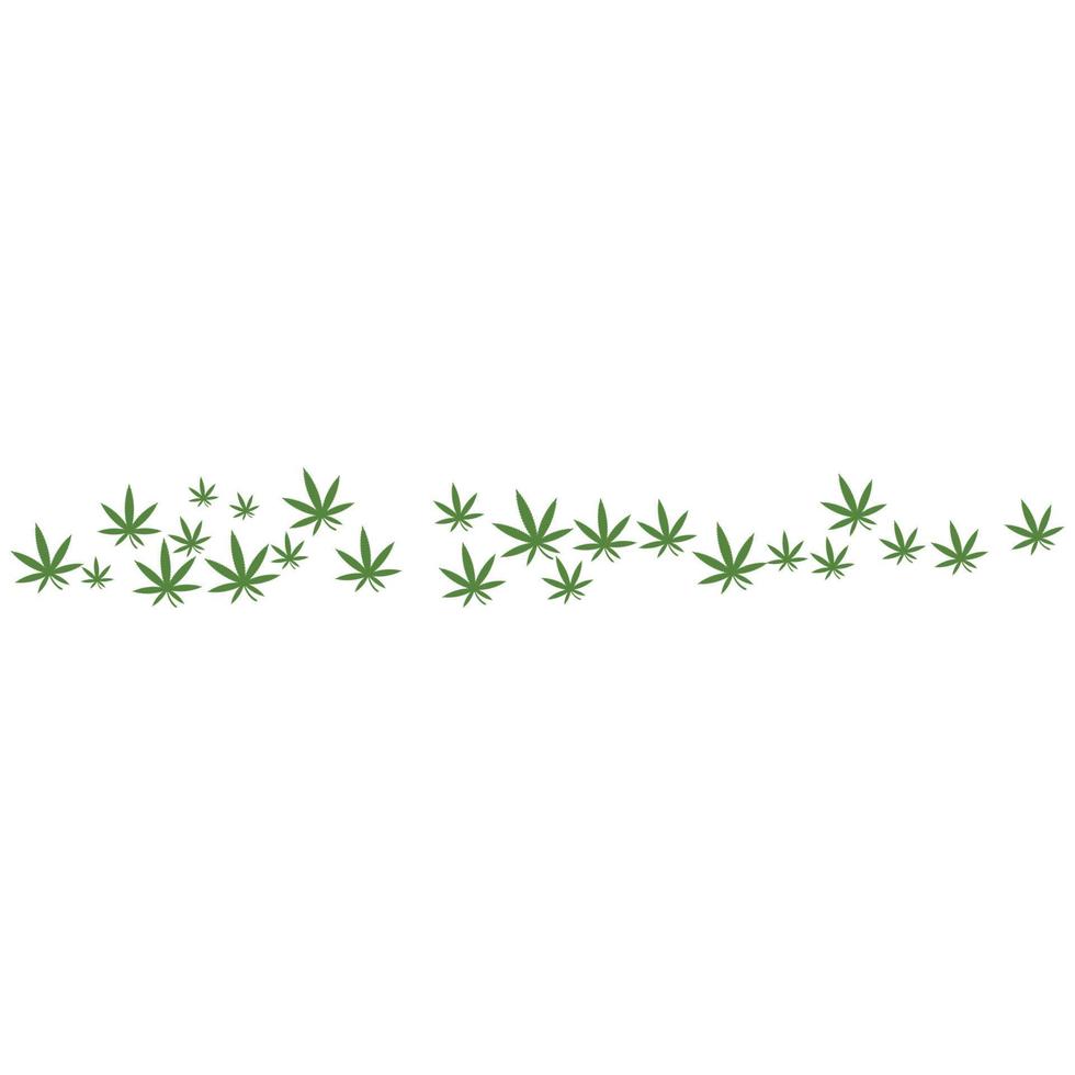 illustration vectorielle de feuille de cannabis vecteur