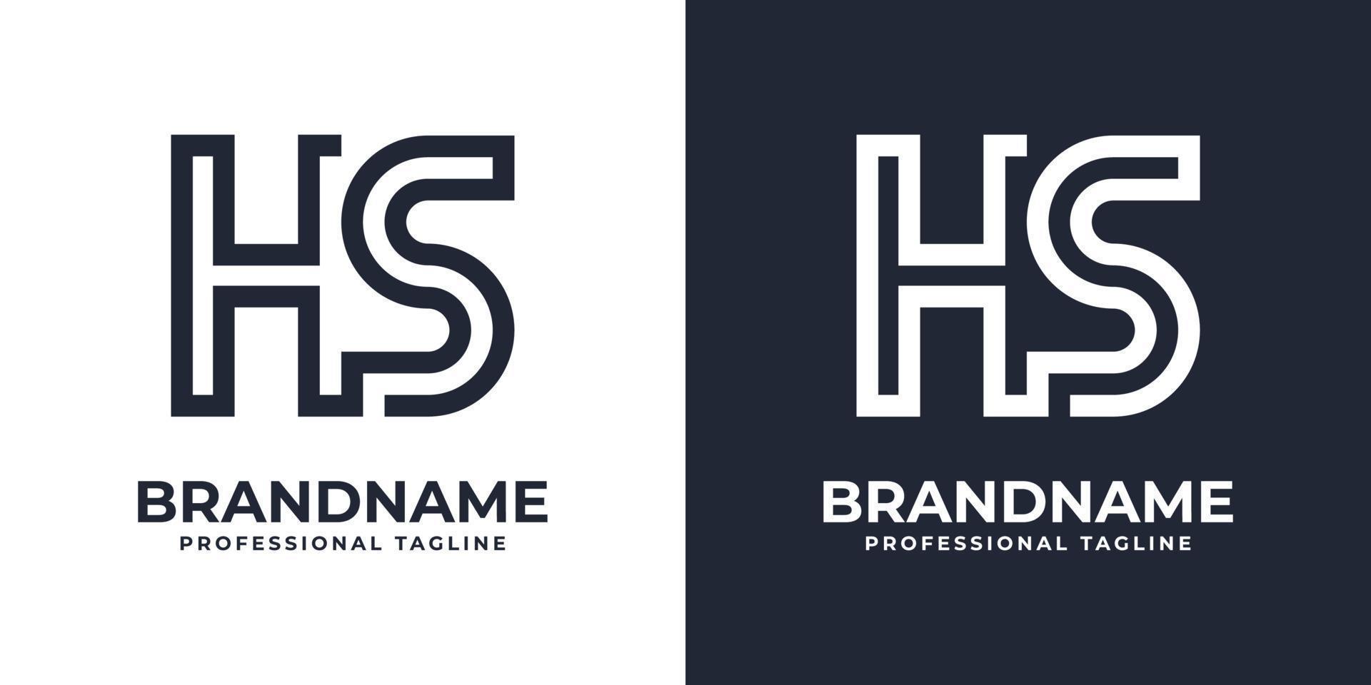 logo monogramme de technologie globale hs ou sh, adapté à toute entreprise avec des initiales hs ou sh. vecteur