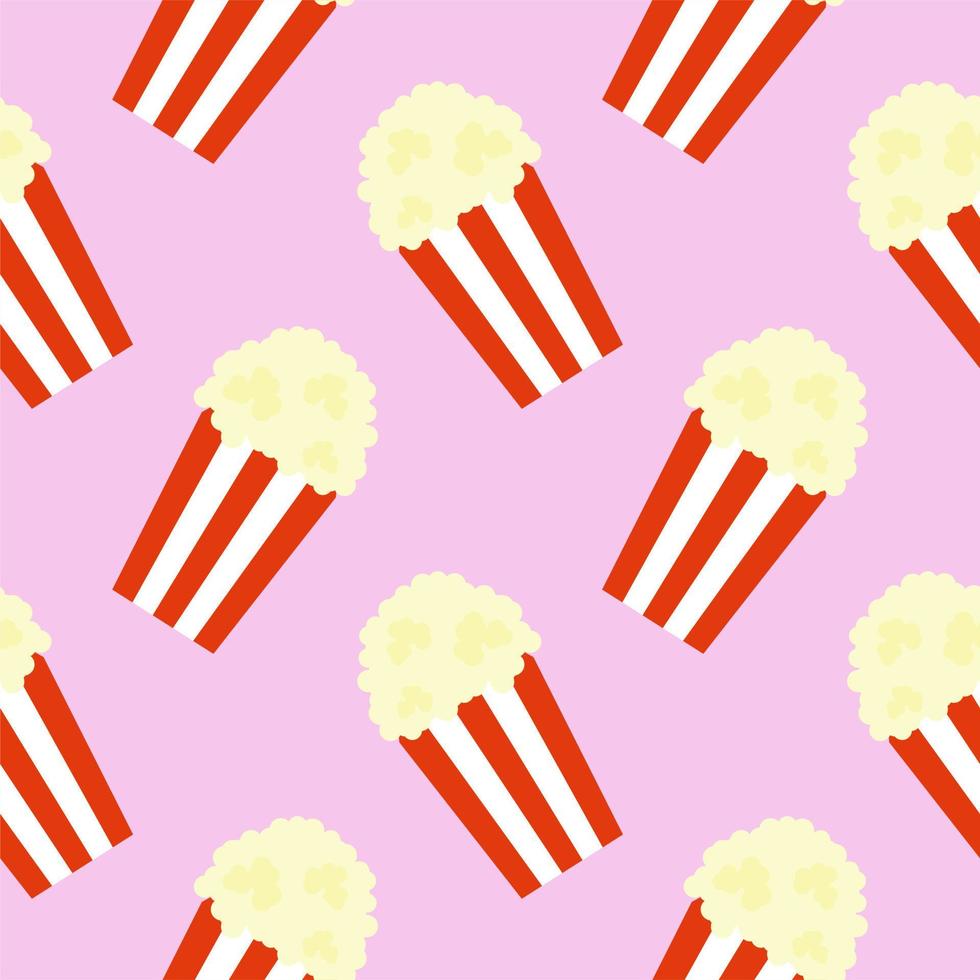 illustration vectorielle de pop-corn sans soudure de fond. illustration vectorielle de concept d'entreprise. motif de symbole de pop-corn. vecteur