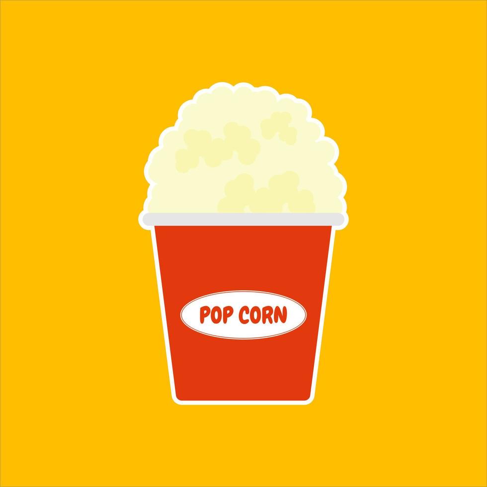 illustration vectorielle de pop-corn design plat vecteur