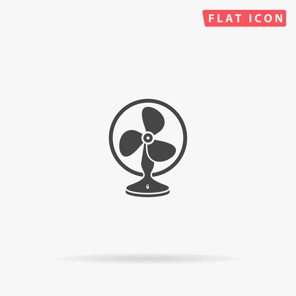 icône de vecteur plat de ventilateur. illustrations de conception de style dessinés à la main.