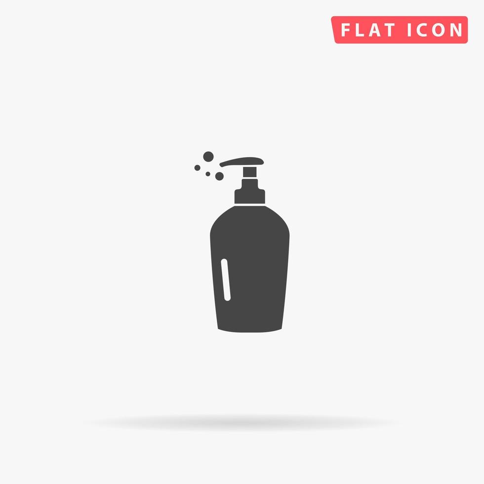 icône de vecteur plat de savon liquide à la main. illustrations de conception de style dessinés à la main.